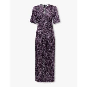 Ganni purple silk dress